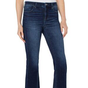 NWT Liverpool Hannah Crop Flare With Fray Hem 25.5in Inseam In Upland